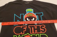 Marvin Martian Looney Tunes Rufnek Black T-Shirt Not of This World Size L Large