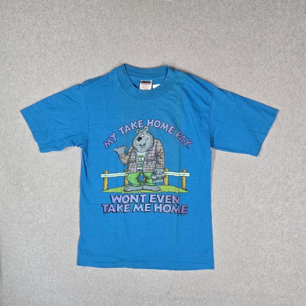 VINTAGE Work Sucks Men Shirt L My Take Home Pay Won’t Even Take Me Home READ