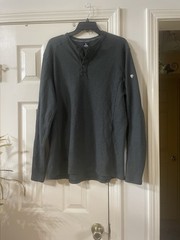 Kuhl Enticer Henley Men’s XL Green Long Sleeve Stretch Outdoor Ribbed Shirt 7386