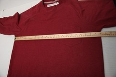 The Normal Brand Shirt Mens XL Burgundy Long Sleeve Pocket Crewneck Raglan Tee
