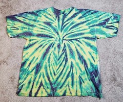 Vintage Tie Dyed T Shirt Hand Dyed Made In Canada XL RARE One Of A Kind