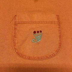 Vintage JNCO Jeans Shirt Pocket T Adult One Size Orange USA Made Mens XL 90s Y2K