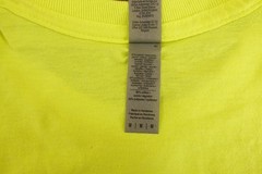 Gildan Ultra Cotton Mens Medium Safety Yellow Long Sleeve Crew Neck T-Shirt New