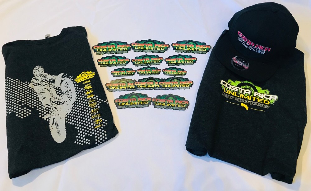 Costa Rica Unlimited #CRUcrew Swag Pack (Hat, Shirt, Magnets, Stickers)