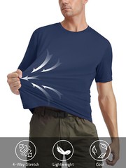 Men’s UPF 50+ Short Sleeve T-Shirt Summer Quick Dry Athletic Sports Running Tops