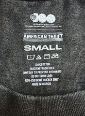 New American Thrift MARVIN the MARTIAN HEAVYWEIGHT Tee Shirt Black Wash Sz S