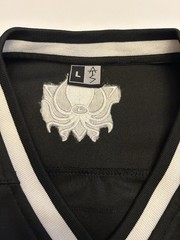 Deep Dark And Dangerous Truth DDD Hockey Jersey Large Black And Purple