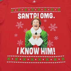 Elf Buddy The Elf Shirt Mens Large Santa OMG I Know Him Graphic Tee Christmas