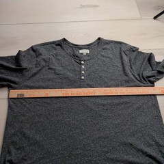 Tecovas Henley Shirt Mens XXL Gray Heathered Long Sleeve Western