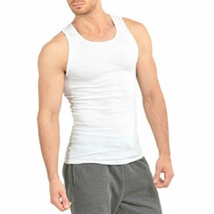 6 pr. White A Shirt Wife Beater Undershirt Tank Top Ribbed Cotton S-M-L-XL-2X-3X