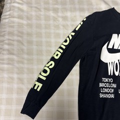 Nike World Tour Long Sleeve Shirt (Medium) Black Glow In The Dark