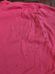 American Eagle Outfitters Cold Drinks Here Print Red Shirt Sz L (STAIN & DIRTY)