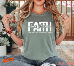 Unisex Faith Hope Love T-Shirt, Men T shirt,Women T shirt Gift ReligionTop