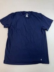 Polo Ralph Lauren T-Shirt Mens Large Navy Blue Classic Fit White Pony