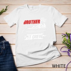 Brother Pit Crew Car Racing Checkered Flag Racer Matching T-Shirt Unisex T-shirt