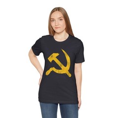 Hammer & Sickle T-Shirt | Yellow Graffiti Communist Soviet Symbol Tee Shirt
