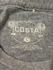Costa Del Mar Classic Emblem T Shirt Men’s Large Gray Short Sleeve Brand New