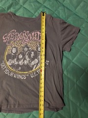Men’s Aerosmith Get Your Wings Tour 1974 Grey T Shirt Size Xl