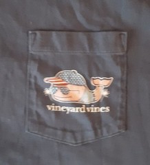 Vineyard Vines Whale Pocket 4th Of July Themed Crew Large Blue Tee Shirt Tee