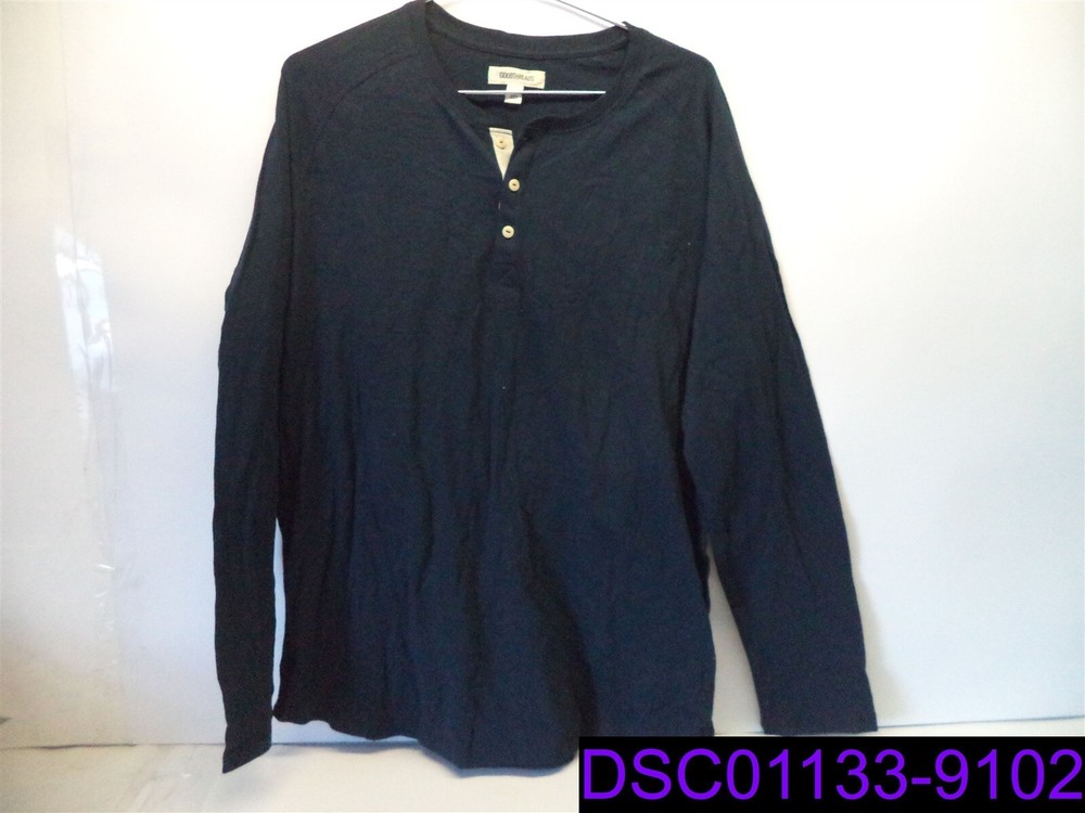 NWOT Goodthreads Men’s Size XL Long Sleeve Henley Blue