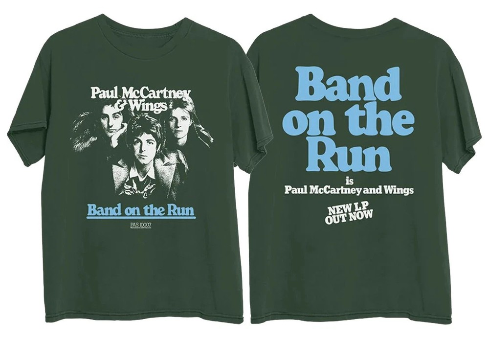 Paul McCartney Wings Band On The Run Photo T-Shirt S-4XL