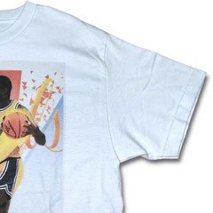 Michael Jordan VS Magic Johnson T-Shirt Men’s Medium White Cotton NBA Finals