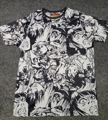 Fresh Prints Of Tokyo Drill Clothing Co. Shirt Mens Small White Black Print Tee