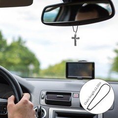 Cross Pendant for Car Rear View Mirror Decor Hanging Ornament Stainless Steel…