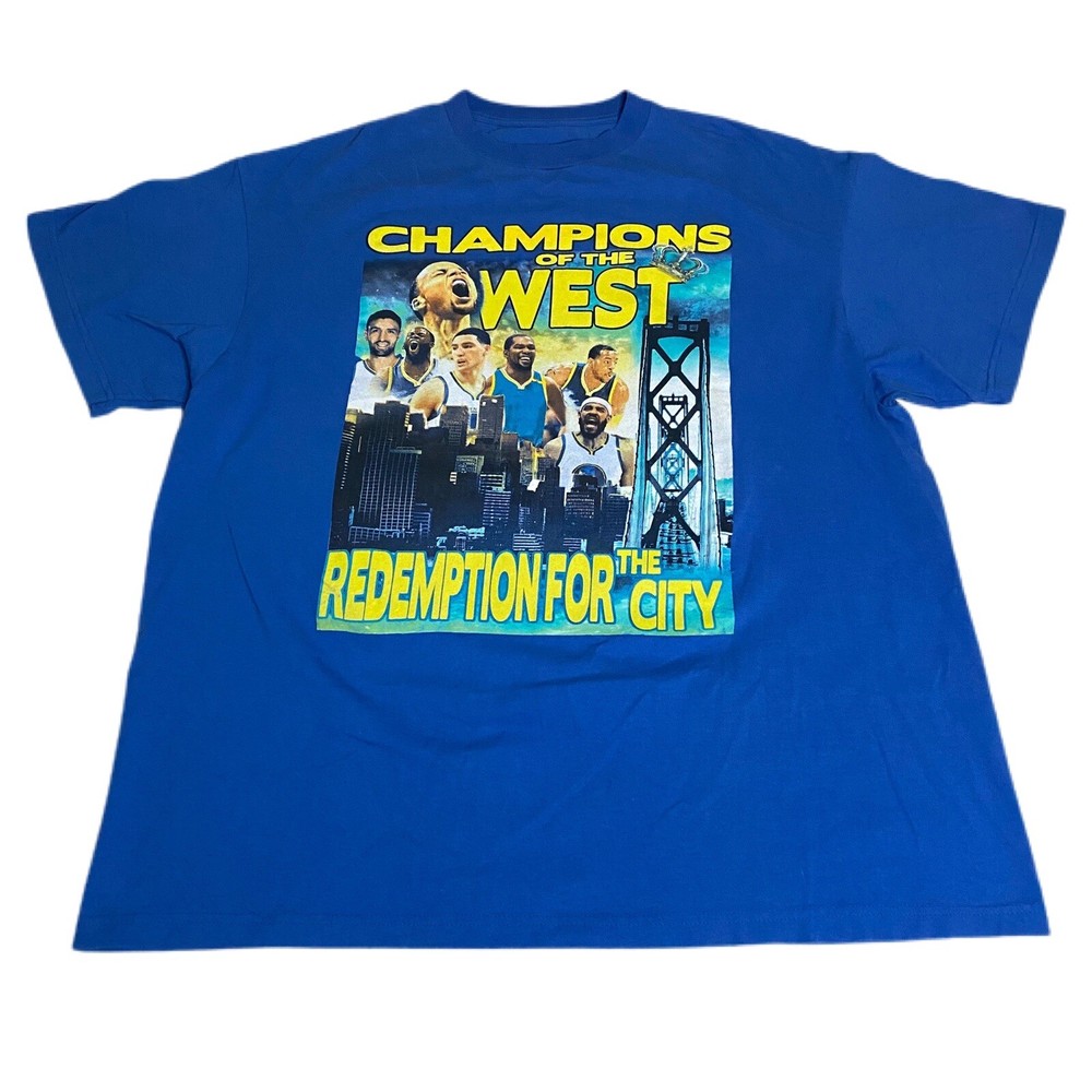 Golden State Warriors NBA Champion Shirt Rap Tee Men XL Steph Curry Kevin Durant