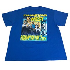 Golden State Warriors NBA Champion Shirt Rap Tee Men XL Steph Curry Kevin Durant