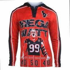 Klew Men’s NFL Houston Texans 2015 J.J. Watt #99 Player Hoodie Tee