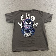 marvel venom t shirt Kids L Gray Graphic Print