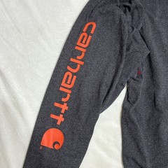 Carhartt K231 Original Fit Long Sleeve Graphic Logo Sleeve Shirt XL Regular Gray