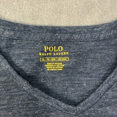 Polo Ralph Lauren Shirt Mens XL Blue V-Neck Long Sleeve Pony Cotton Tee