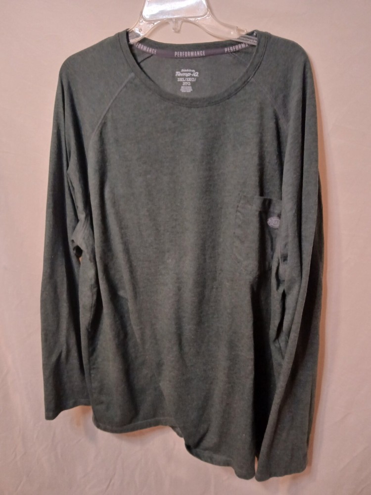 Dickies Men’s 3XL Temp-iQ Performance Cooling Long Sleeve Pocket Shirt Green