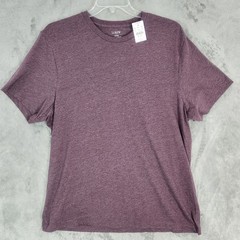 J Crew Factory Mens Washed Jersey Short Sleeve Tee 2X Heather Purple/Plum
