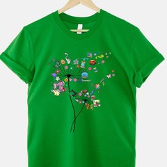 Cute Sewing Dandelion Flowers Shirt, Quilting Quilter T-Shirt Tee