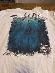 Salt Life Hook Line and Sinker Long Sleeve Shirt Mens XL White Graphic Tee