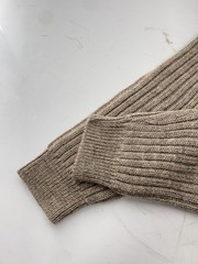 Other Brands Knit Sweater (Thick) M Wool Beige Solid Color
