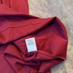 Murano Liquid Luxury Shirt Mens 2XB Burgundy Mock Neck Long Sleeve Cotton NWT