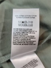 Lucky Brand Henley Sage Green Short Sleeve Cotton 3 Button Ribbed Collar 2XL
