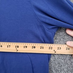 Polo Ralph Lauren Hooded T Shirt Mens L Large Blue Long Sleeve Drawstring Pony