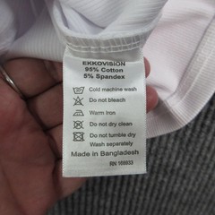 EKKOVISION Shirt Mens 2XL White Sleeveless Ribbed Tank Slim Fit Cotton NWOT