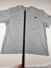 Wrangler Workwear Men’s 3XLT Gray Heavyweight Short Sleeve Pocket T-Shirt