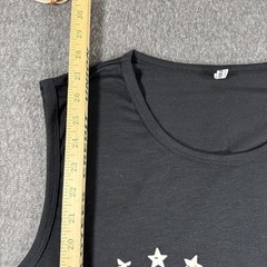Mens T Shirt Large 1776 USA Sleeveless Patriotic Country Black, Red, White