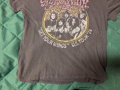 Men’s Aerosmith Get Your Wings Tour 1974 Grey T Shirt Size Xl