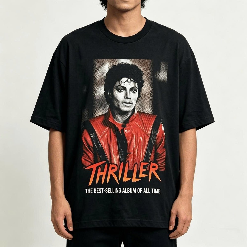 Michael Jackson Thriller Best Selling Album Vintage Pop Music Unisex Fan T-Shirt