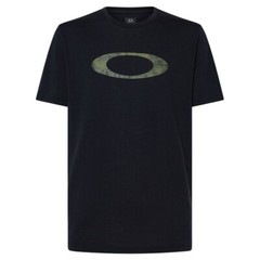 Oakley O-Bold Ellipse Tee Short Sleeve T-Shirt Black/Brush Tiger Green Large New