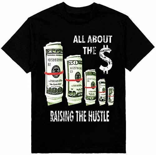 Rasing The Hustle Mens Heavyweight T-Shirt Printed On Shaka Wear Tee