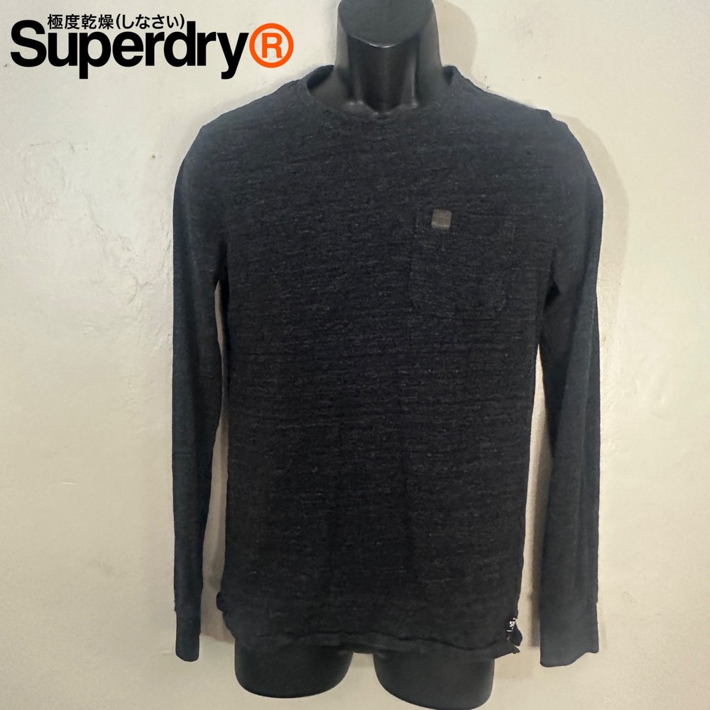 Superdry Long Sleeve T Shirt Small Gently worn 100% cotton textured thick fabric